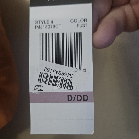 NWT California Waves Women's One Size Cup D/DD Swim Top Rusty Orange Color - Picture 5 of 5